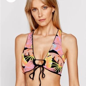 Maaji Womens Lupe Front Tie Reversible Bikini Top